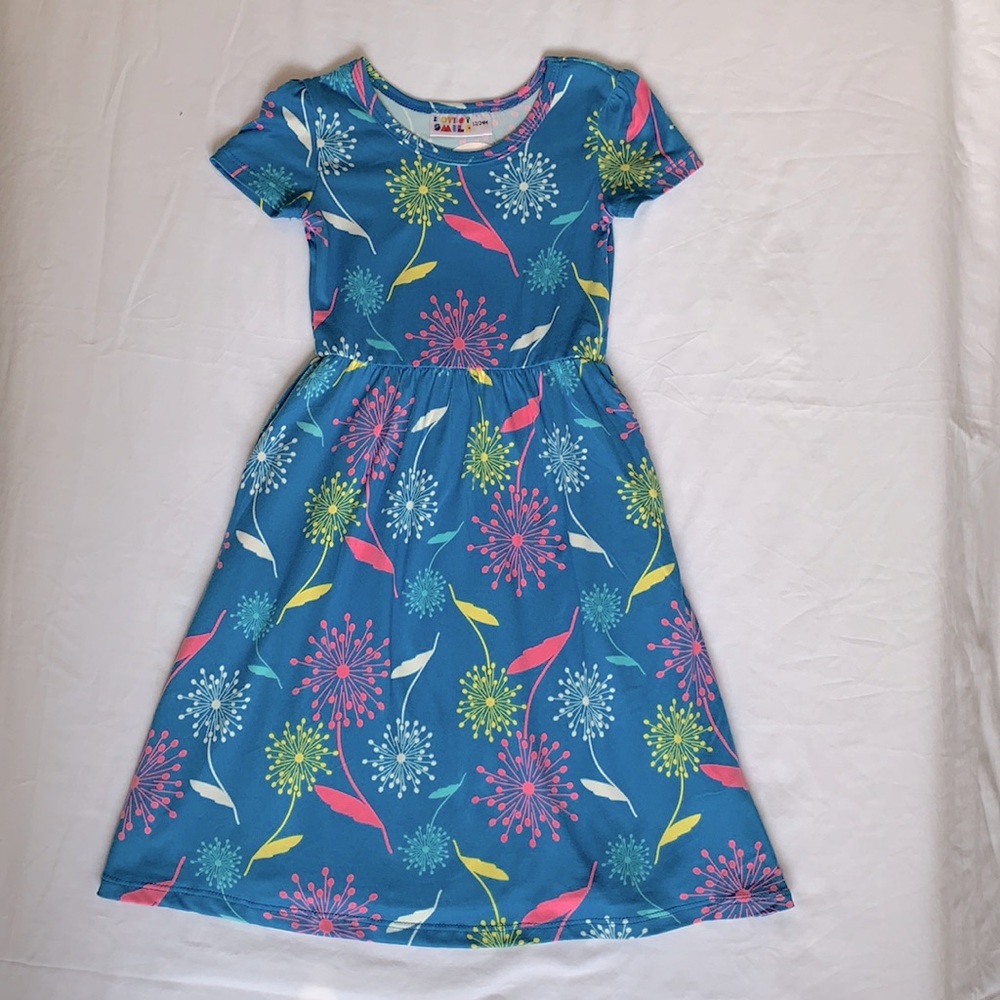 NWT Dot Dot Smile Maxi Dress, Teal Blue, Size 12/24 months